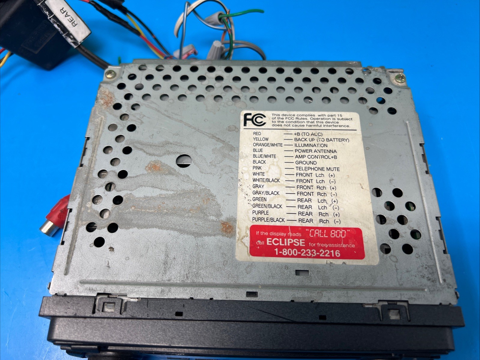 Eclipse 3412 Cd Receiver Old School 4 Channel Outputs Parts AS IS