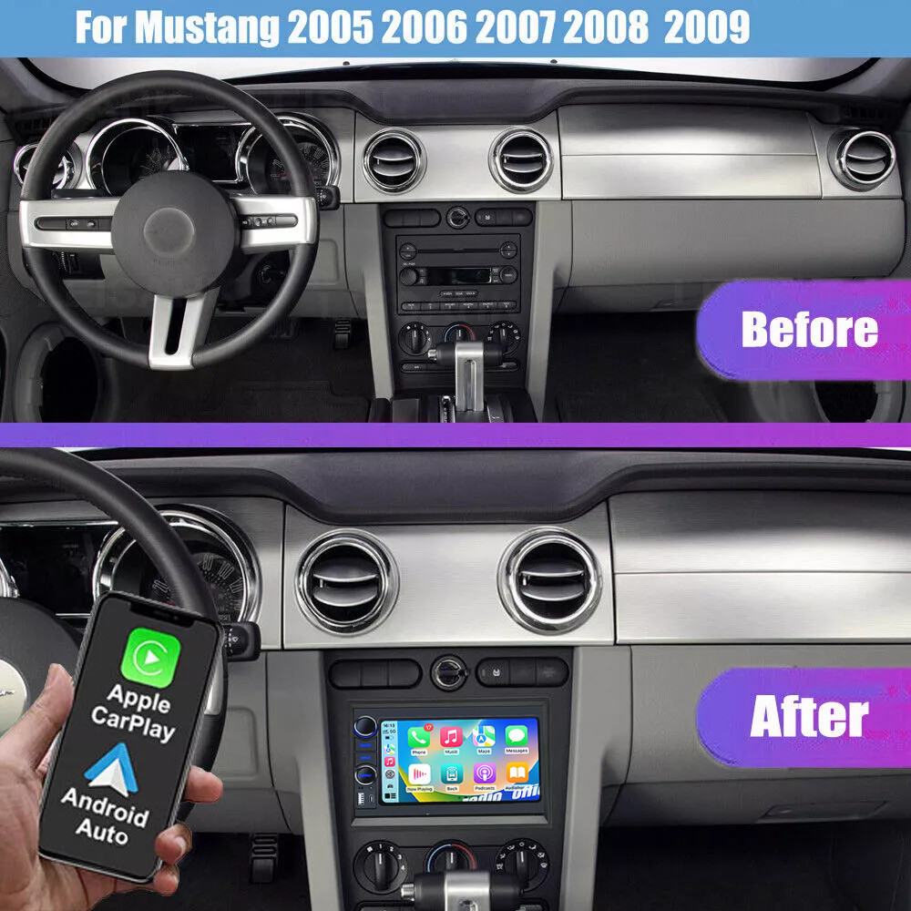 Android 13 For Ford Mustang 2005-2008 GPS Navi Radio Car Stereo CarPlay +Camera