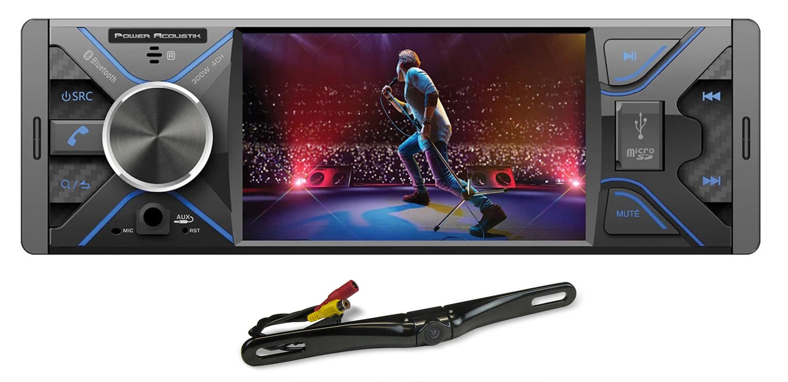 Power Acoustik PML-43HB 2-Din Digital Media Car Receiver w/Bluetooth+Backup Cam