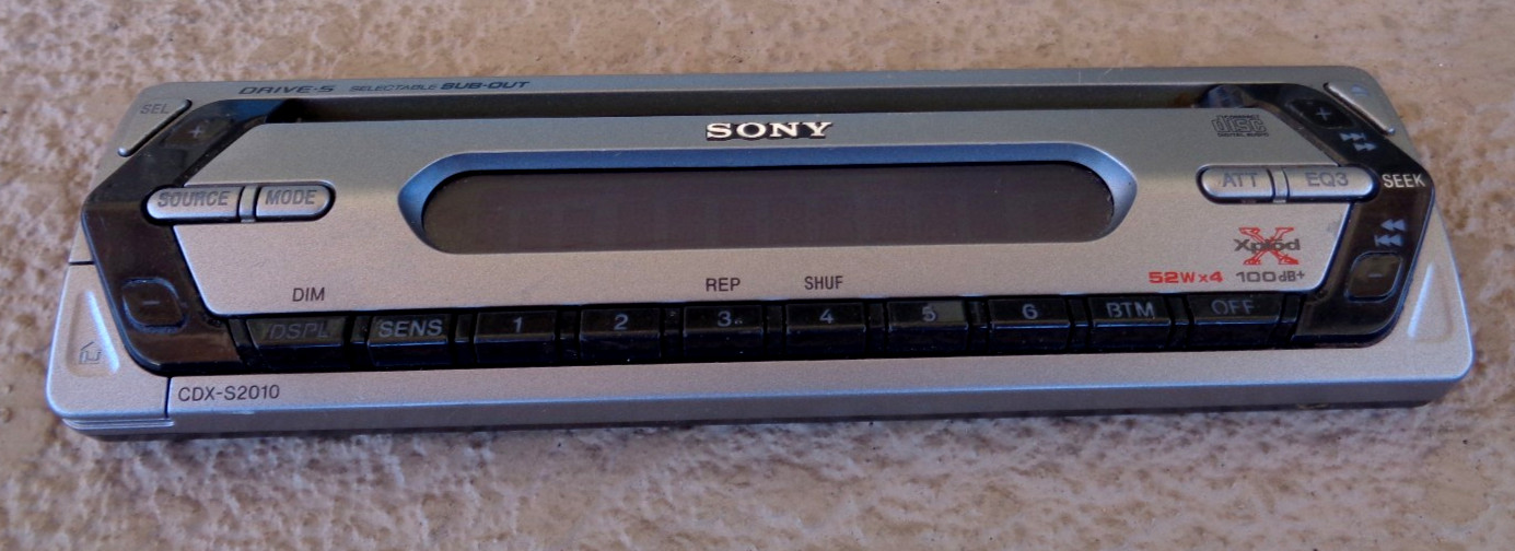 SONY XPLOD CDX-S2010 CD PLAYER CAR AUDIO FACEPLATE ONLY UNTESTED