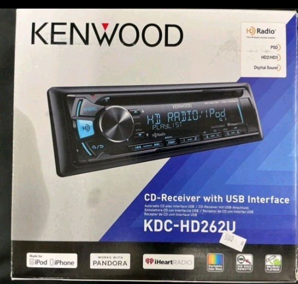 Kenwood KDC-HD262U CD/Android HD Radio USB Interface MP3 AM/FM AUX. Open Box.