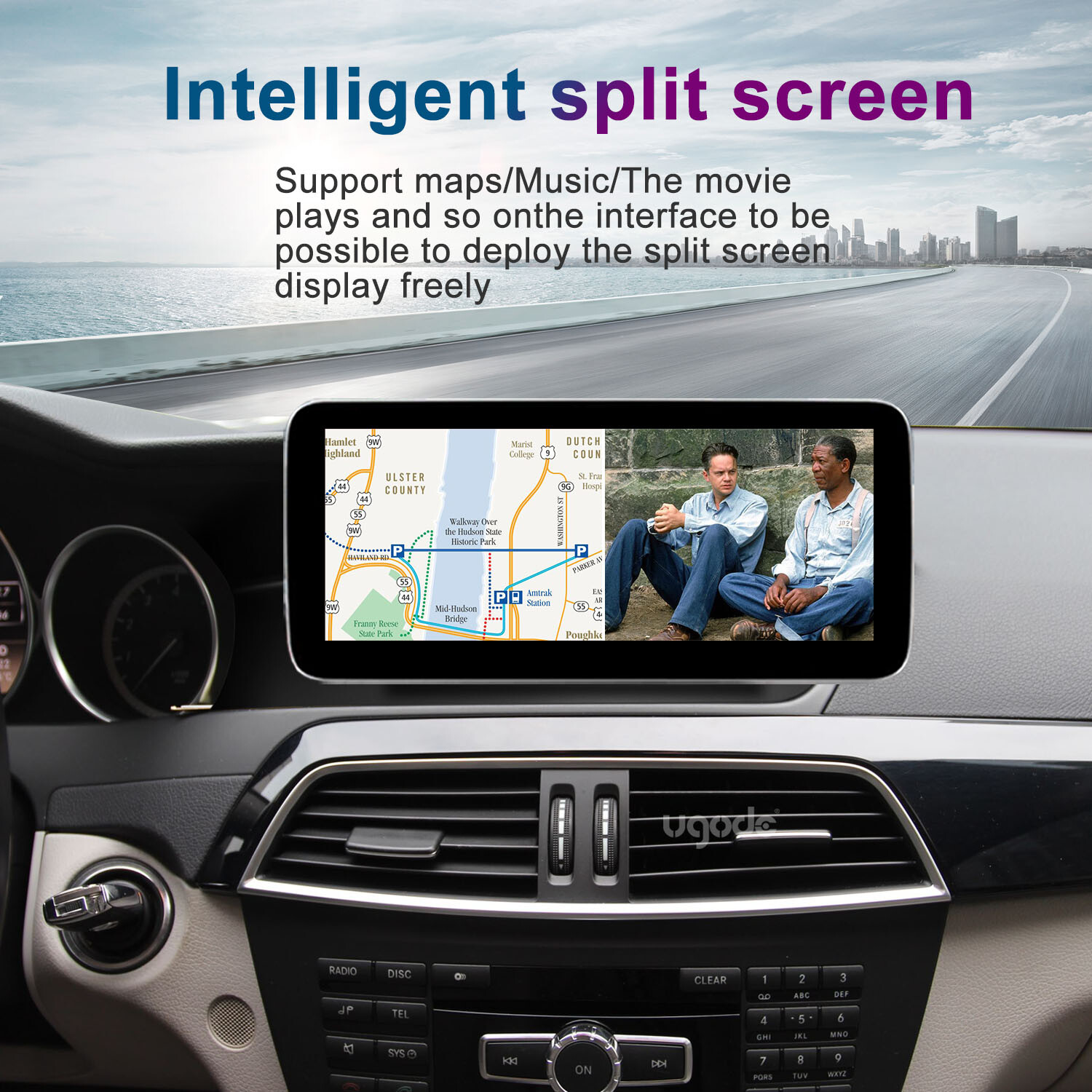 10.25inch Android Screen CarPlay GPS Mercedes Benz C class W204 S204 2011-2013