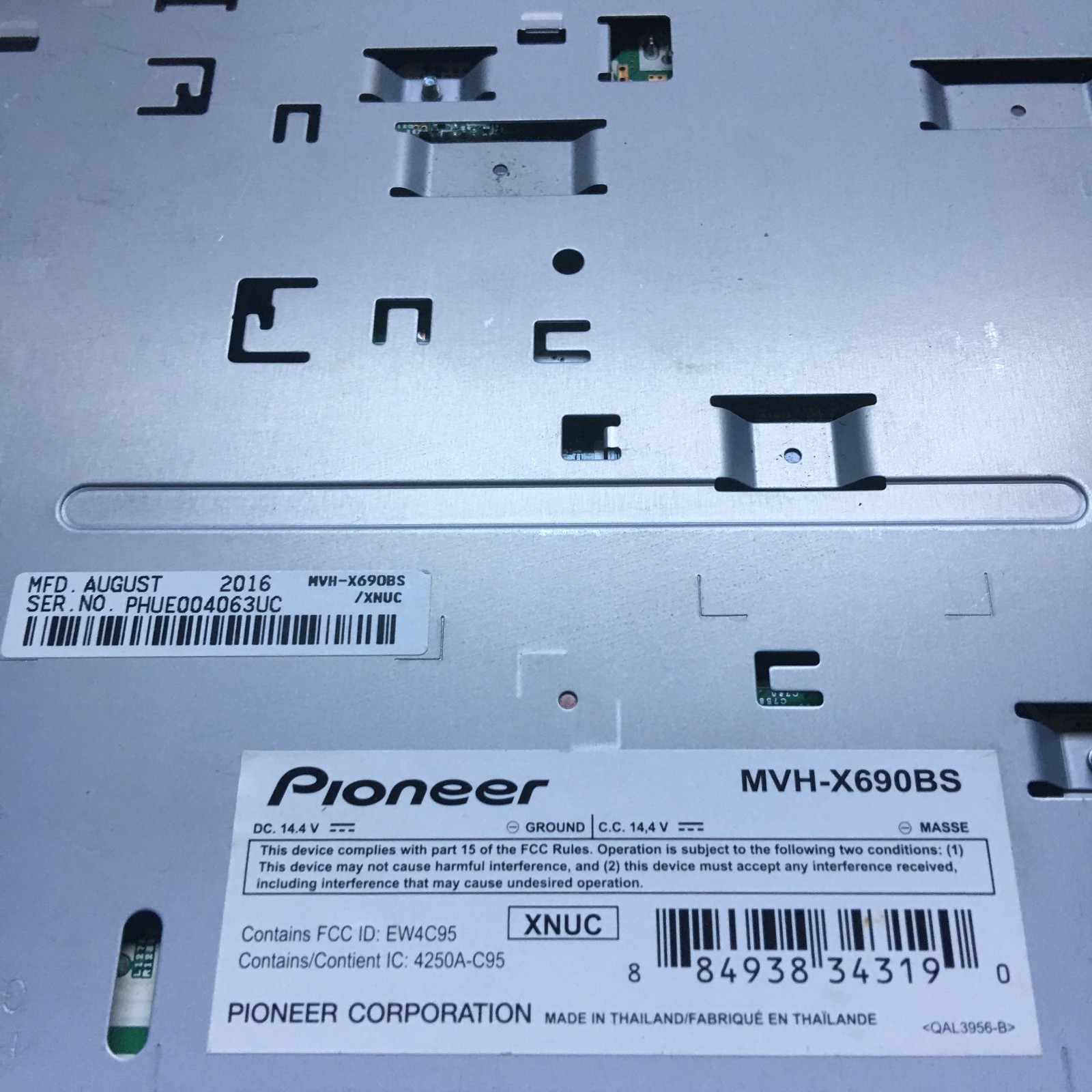 Pioneer MVH-X690BS Digital Media Receiver with Bluetooth & Smartphone Control