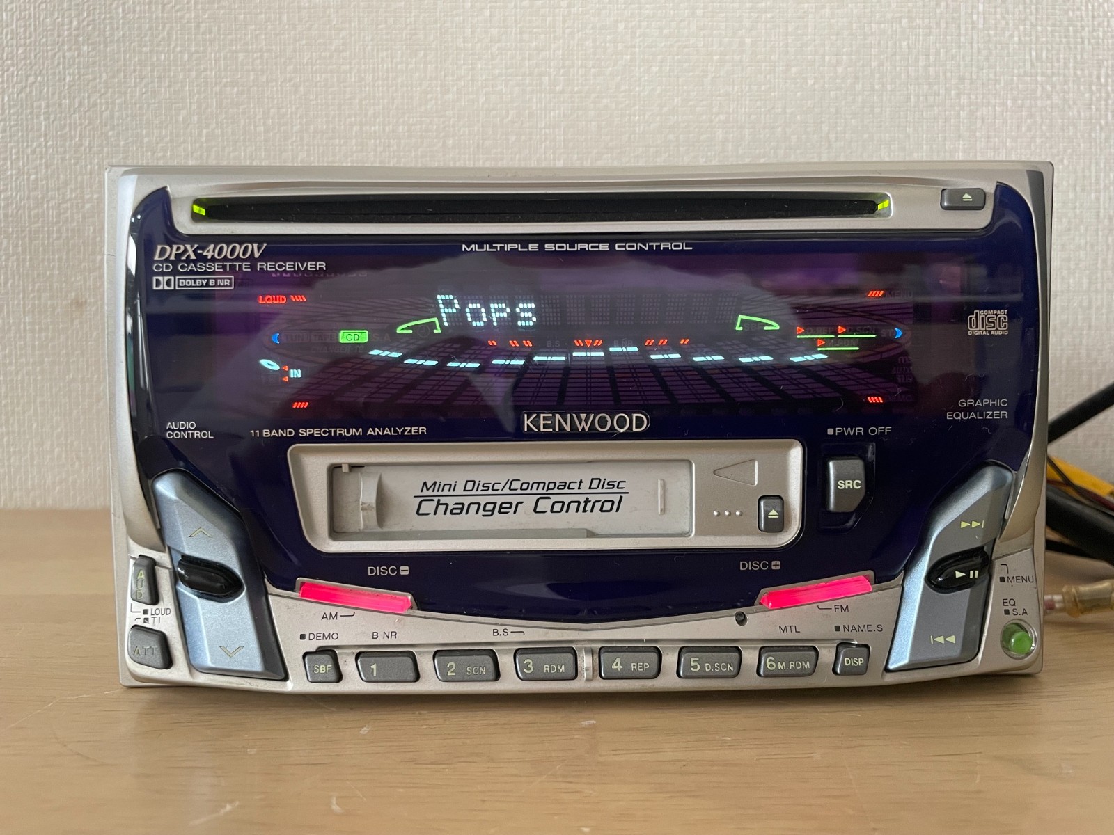 Kenwood DPX-4000V 2DIN Car Audio CD Cassette Bluetooth Player Tested Working