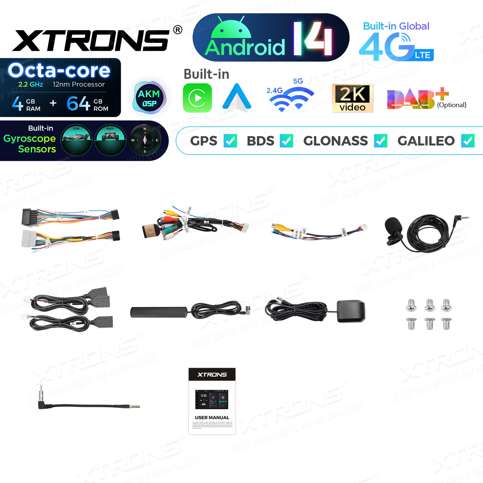 Android 13 8Core 5″ Car GPS Radio Stereo 4G LTE For Jeep Wrangler Dodge Chrysler