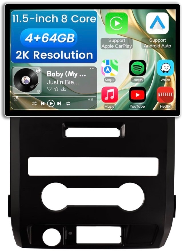 Car Radio Stereo for Ford F150 2009-2012 11.5inch 8 Core 4GB+64GB Android 13 SWC