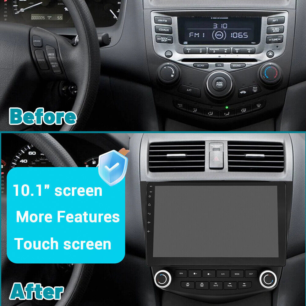For Honda Accord 2003-2007 Apple CarPlay Android 12 Car Stereo Radio GPS WIFI FM
