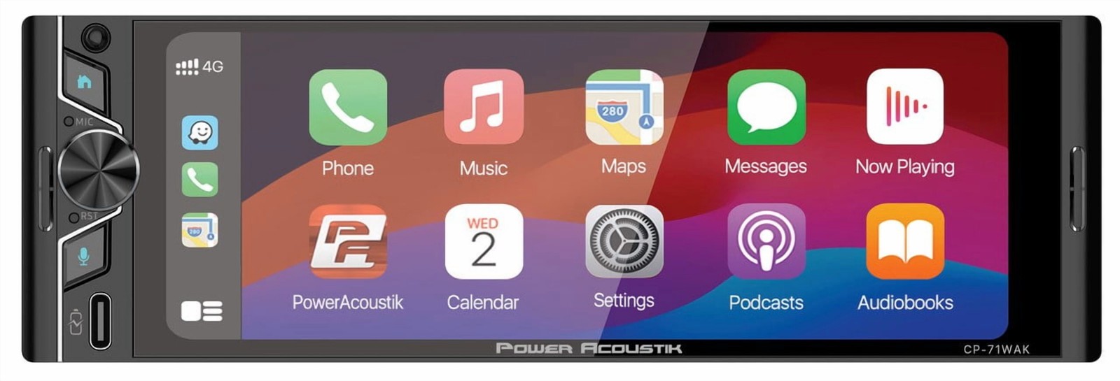 Power Acoustik Car Stereo Single DIN 65Inch Color Touchscreen Wireless G2U