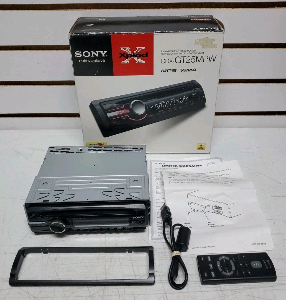 Sony Xplod (CDX-GT25MPW) Car FM/AM Stereo, CD Player & MP3 – Tested, Pre-Owned