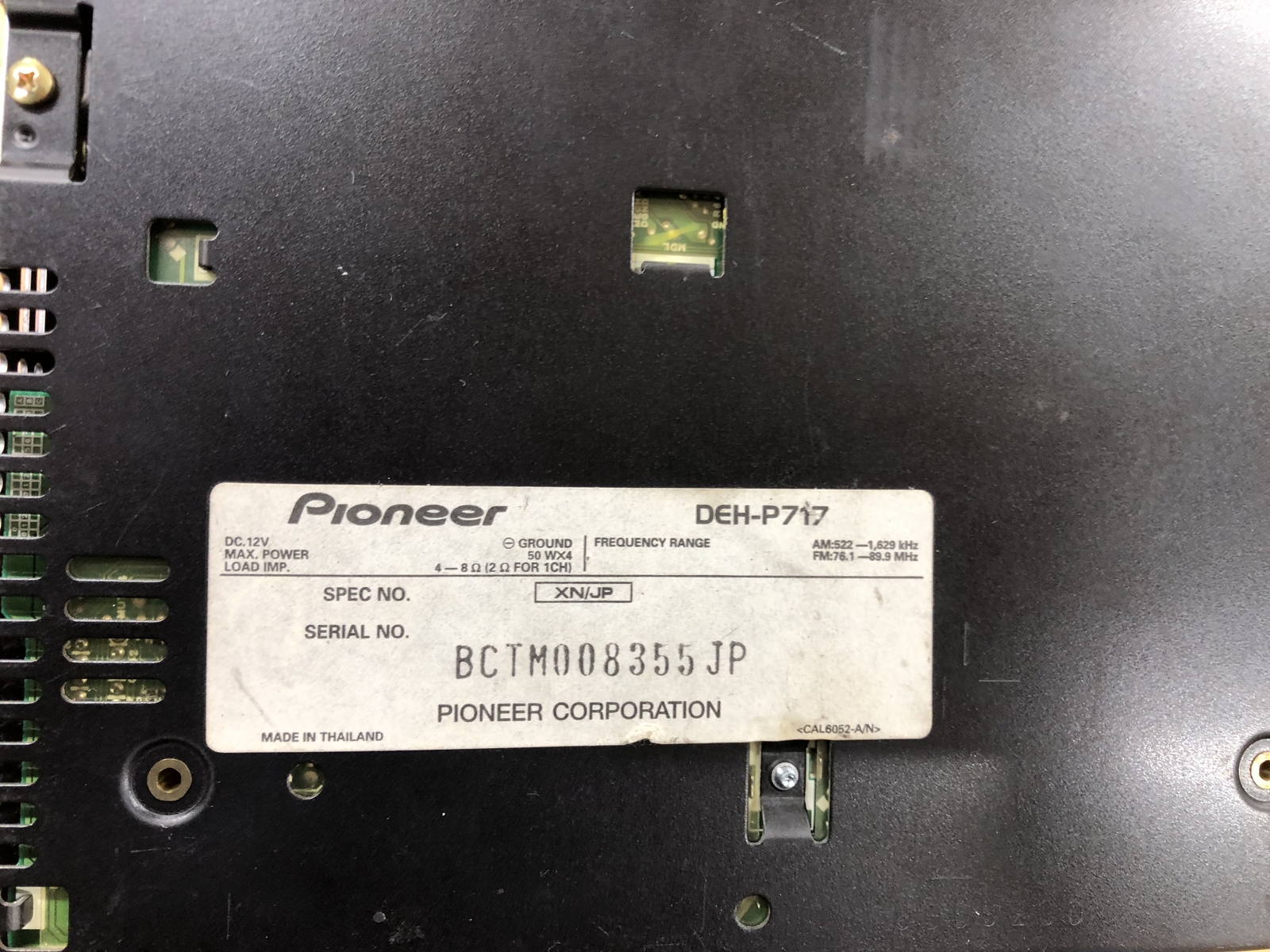 Pioneer Carrozzeria DEH-P717 1Din Car Audio CD WMA MP3 Player Tested Very Rare