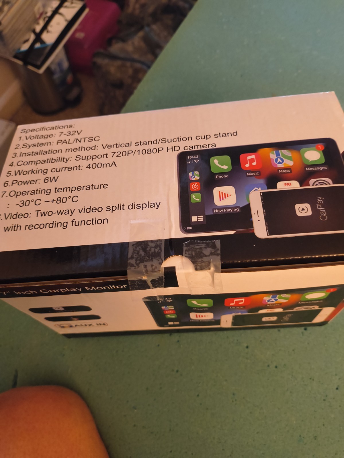 7” Portable Wireless Apple CarPlay Android Auto Touch Screen Car Radio Stereo