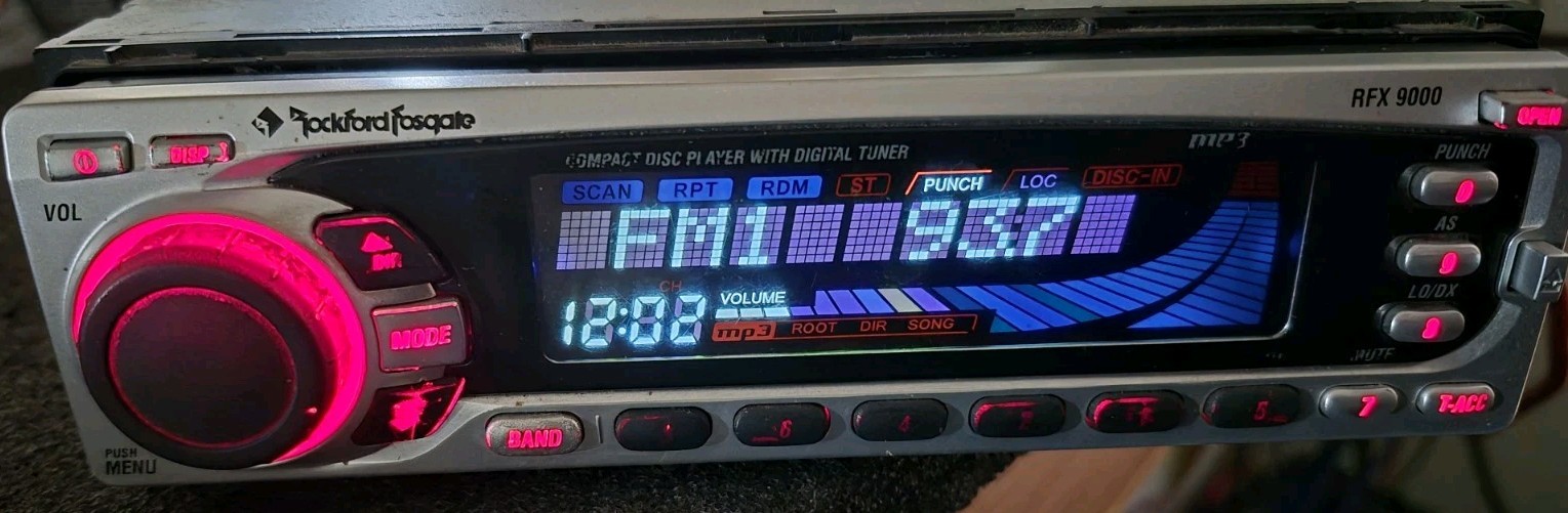Rockford Fosgate RFX-9000 Car Audio CD PLAYER OLD SCHOOL RARE