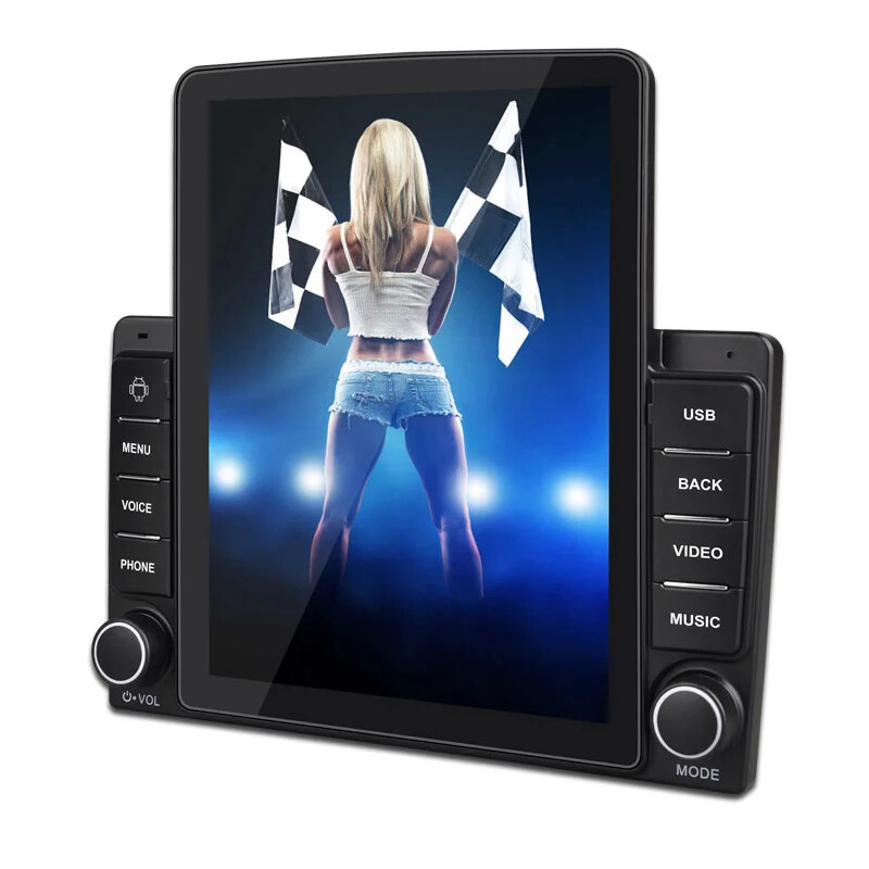Android Vertical Radio 9.5 inch Universal Stereo With BT Wifi IPS Screen 1+16gb