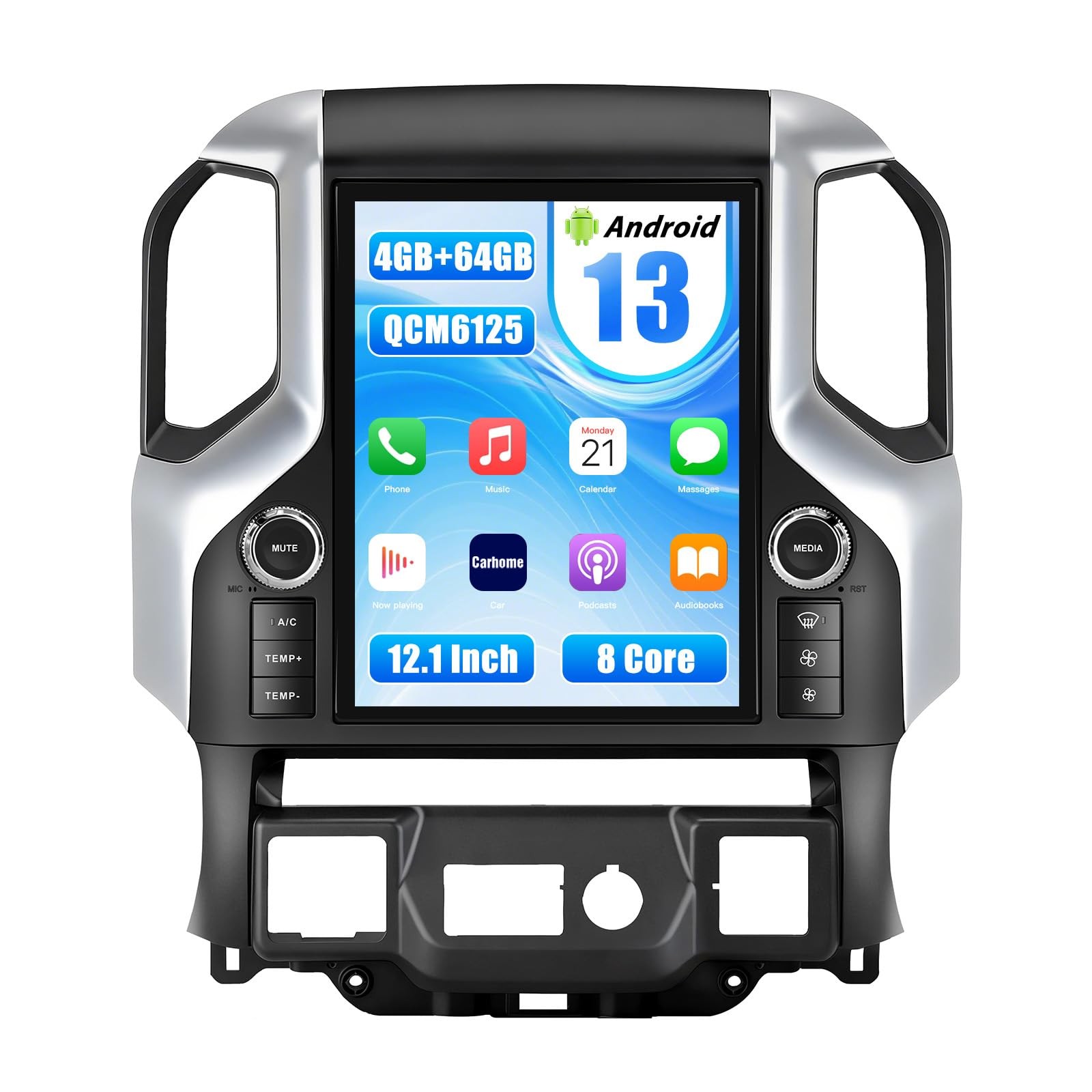 12.1″ Tesla Style Wireless Carplay Stereo for 2019-2023 Sierra & Silverado