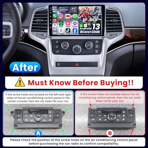 8Core Car Radio for Jeep Grand Cherokee 2011 2012 9 Inch 8Core 2G RAM 32G ROM