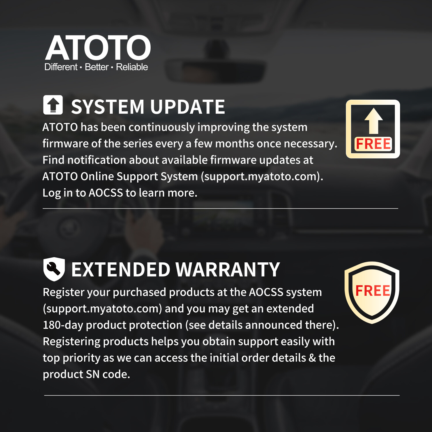 ATOTO 9IN A6PF 2DIN Car Stereo GPS Track Head Unit Wireless Android Auto&CarPlay