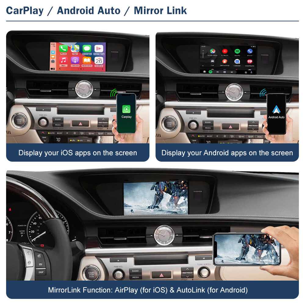 For Lexus ES 2014-2019 Wireless Carplay Android Auto Module Mirror Link AirPlay