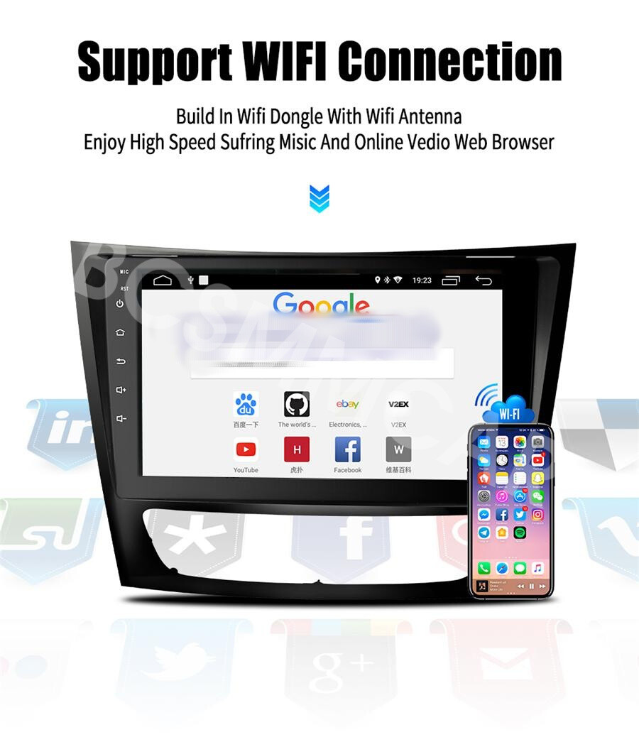 9in Car Stereo Radio Navi WiFi RDS Fit For Mercedes-Benz G-Class W463 2001-2008
