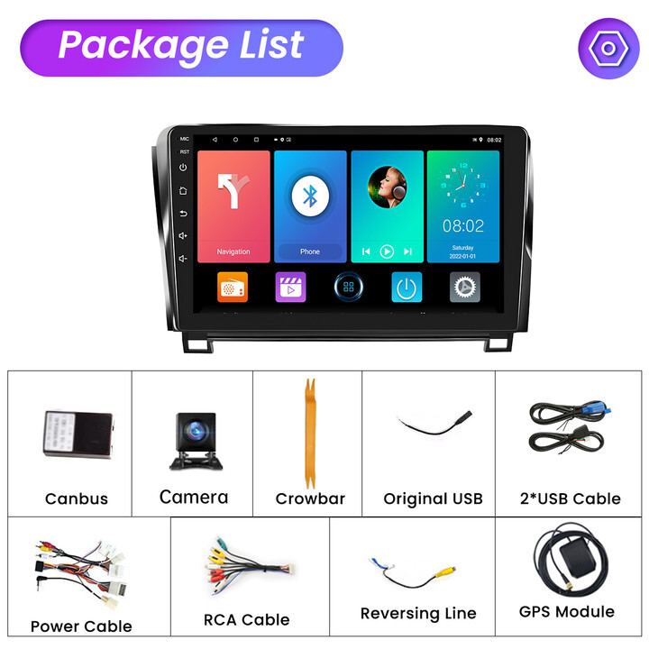 Car Radio MP5 Stereo Apple Carplay For Toyota Tundra Sequoia Navi Backup Camera