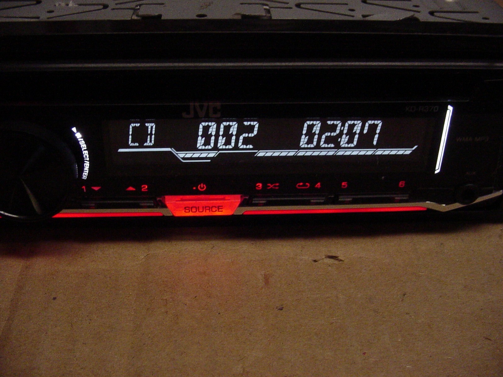 JVC KD-R370 wma/mp3/CD Player Front AUX Input
