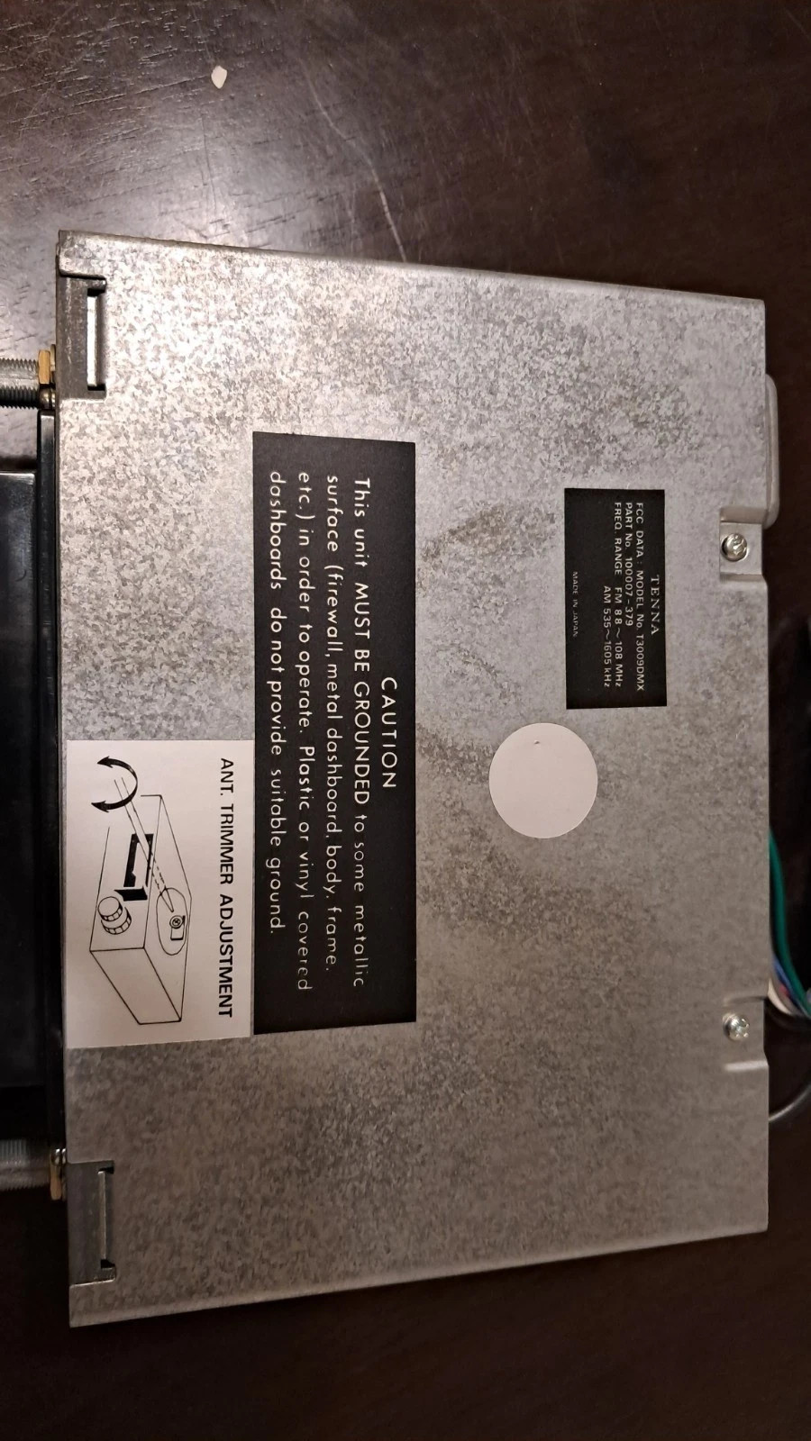 Vintage Tenna Pro Series T3009 DMX Car Stereo In Dash 8 Track AMFM Digital Clock
