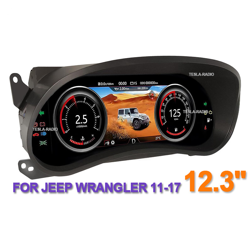 Car Dashboard LCD Digital Instrument Cluster For Jeep Wrangler Speedometer