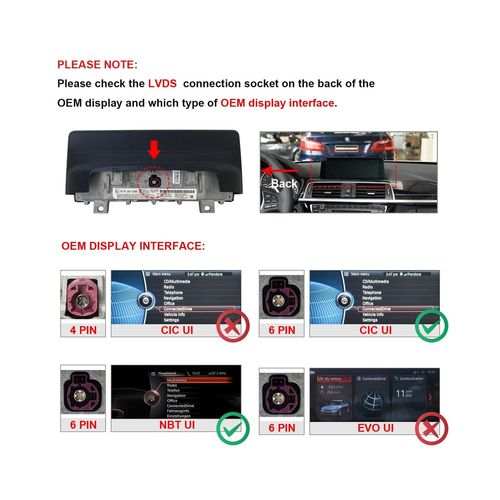 PEMP 10.25″ Linux Head Unit for BMW 3 Series F30 F20 NBT CIC, CarPlay Support…