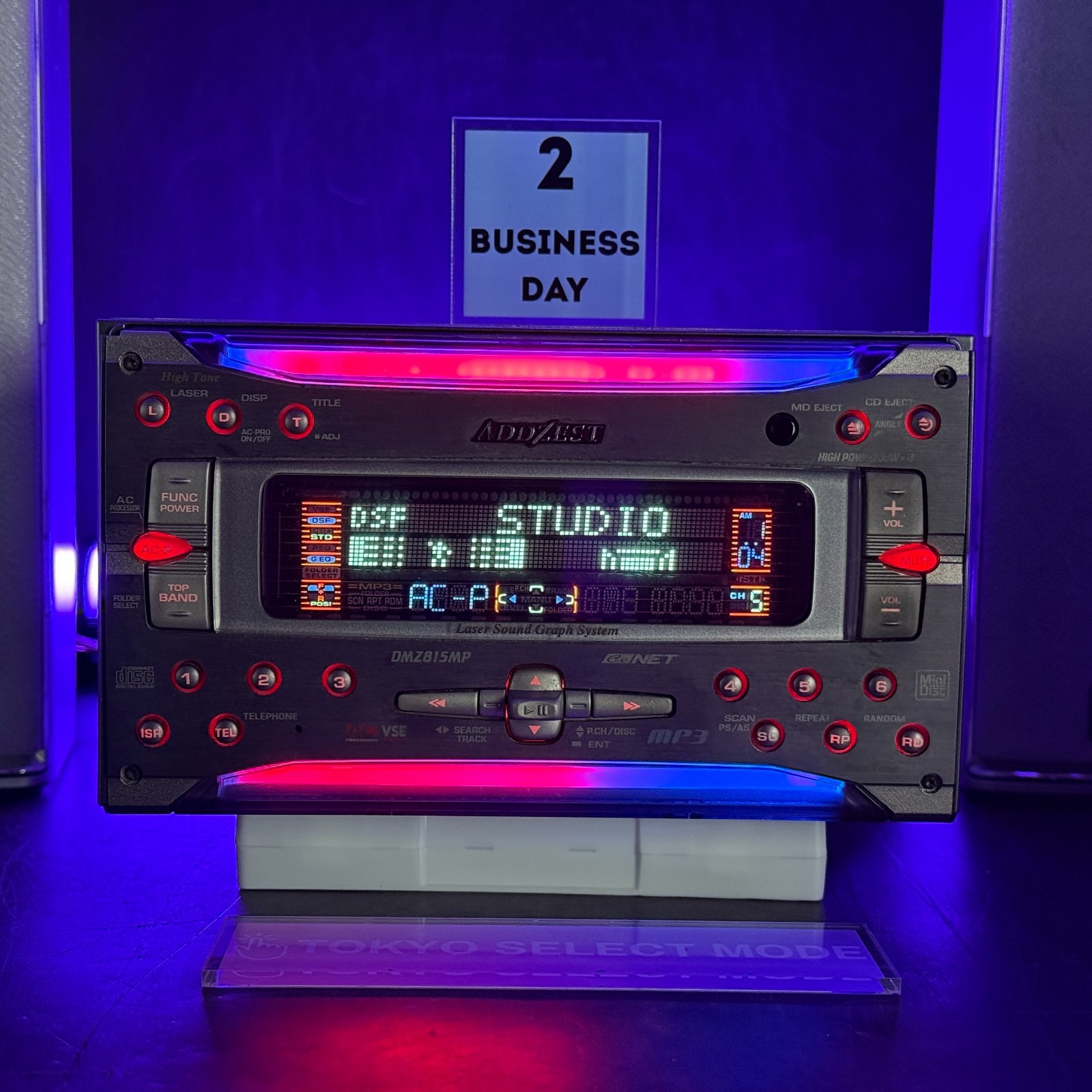 Addzest DMZ815MP 2DIN Car Audio CD MD Player JDM DSP Laser Light Tested in Stock