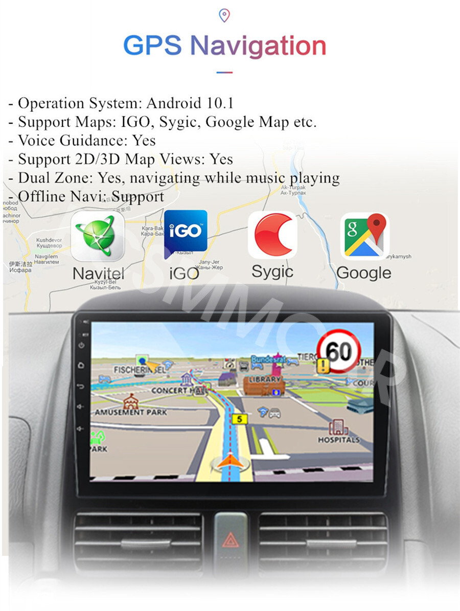 Fit For Honda CR-V 2002-2006 Stereo Radio GPS 9in Touch Screen Head Unit W/Cam