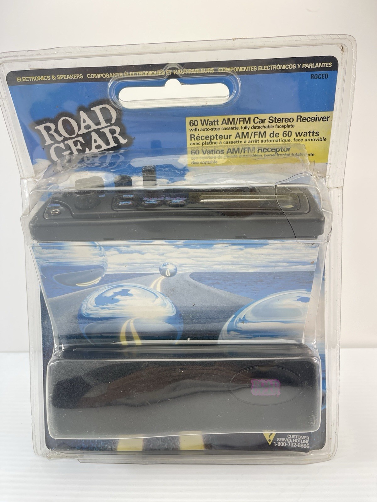 Vtg Road Gear 60 Watt AM/FM Car Stereo Cassette Receiver w/CD Input