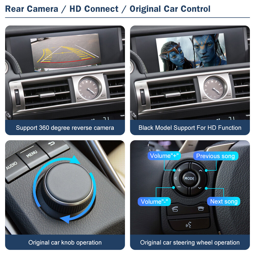 For Lexus IS 2014-2019 Wireless Carplay Android Auto Module Mirror Link AirPlay