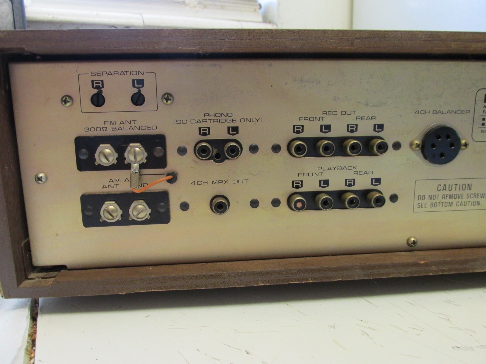 Panasonic AM/FM Reciever/Amp CD-4 SA 507 Mic /Guitar Inputs 4 -Channel
