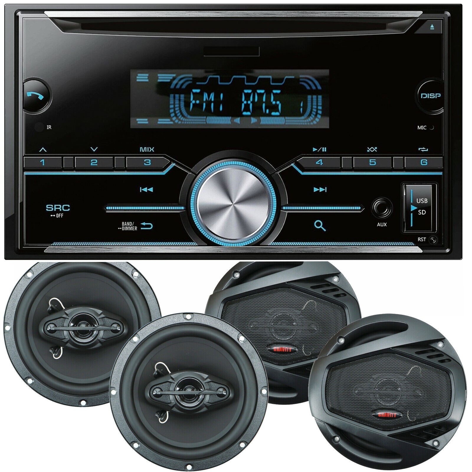 NEW STX Double DIN CD/MP3 Radio Head Unit Car Audio iBluetooth Receiver 4 SGR654
