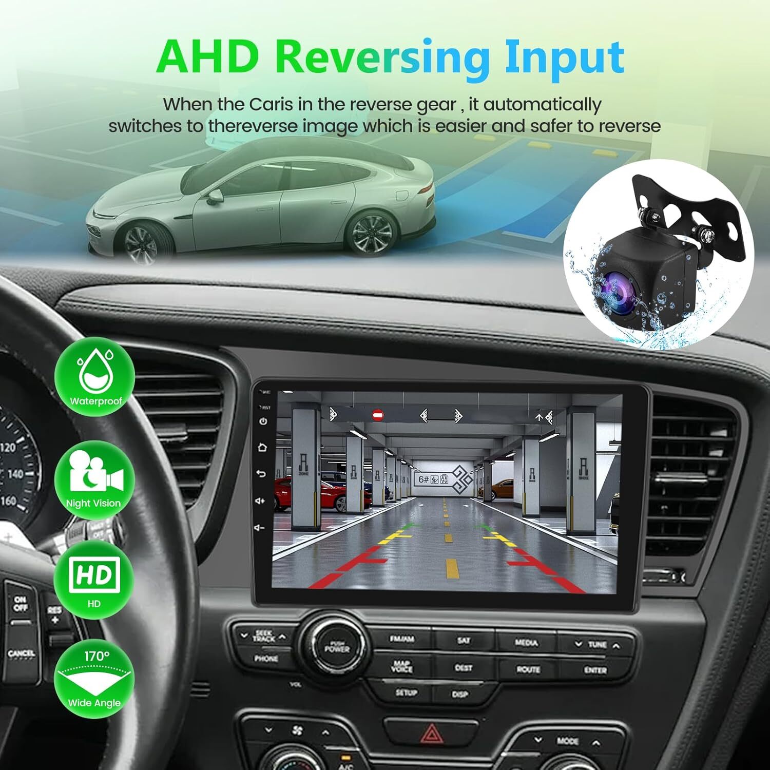 Carplay FM/RDS GPS SWC Daul USB with AHD Backup Camera For 2011-2013 Kia Optima
