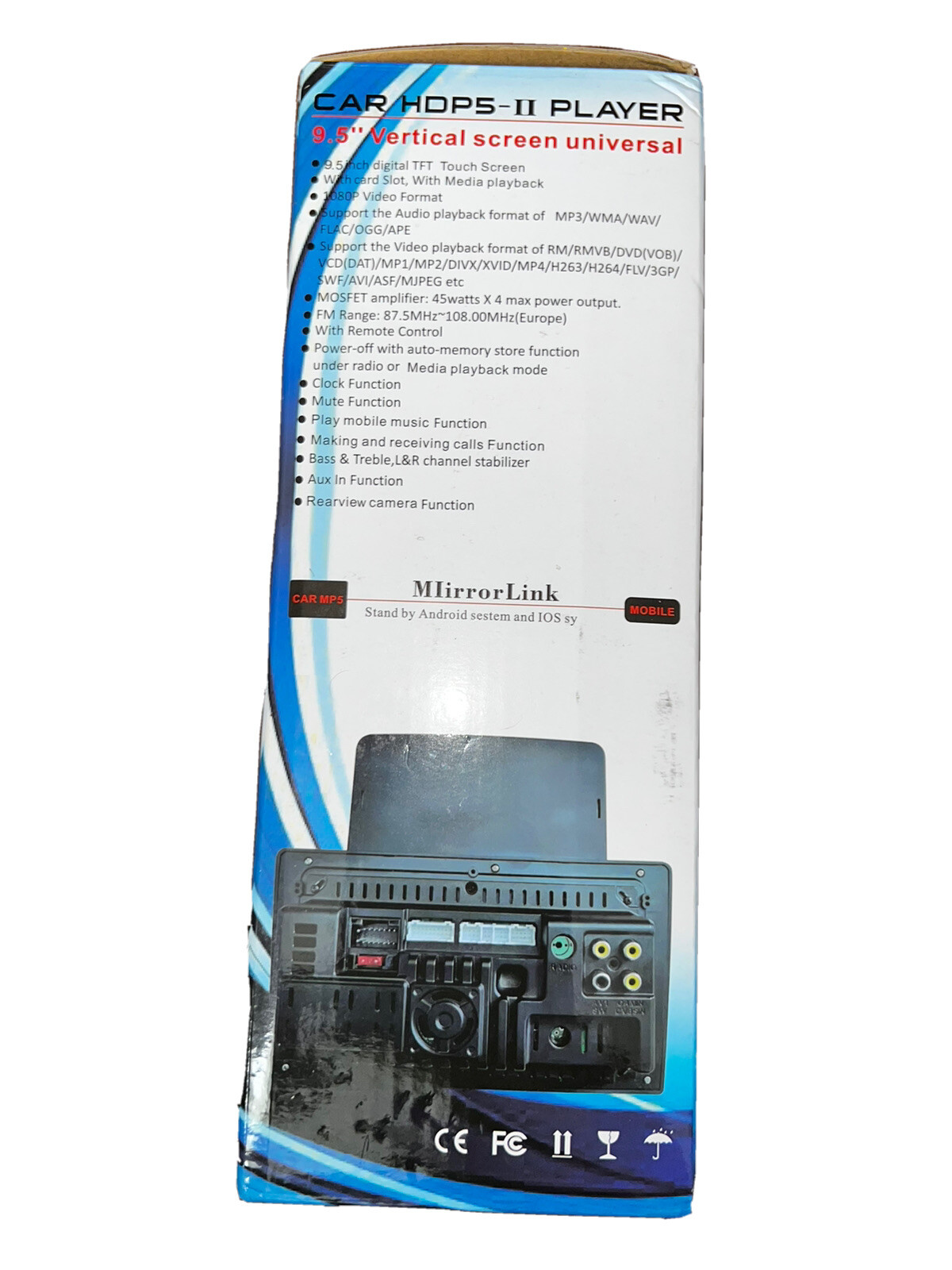 9.5” Car Radio Vertical Touch Screen, Universal