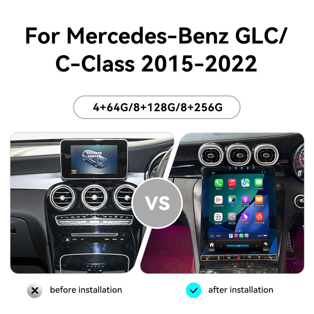 12.1” Android For Benz C GLC W205 2015-2022 Car Radio Navigation Carplay Screen