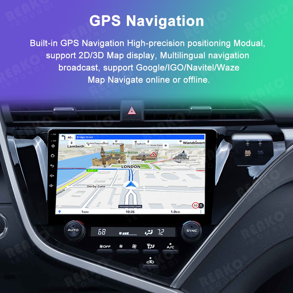 10.1” 2+32G Car Radio Player For TOYOTA CAMRY 2017-2020 Carplay With Camera
