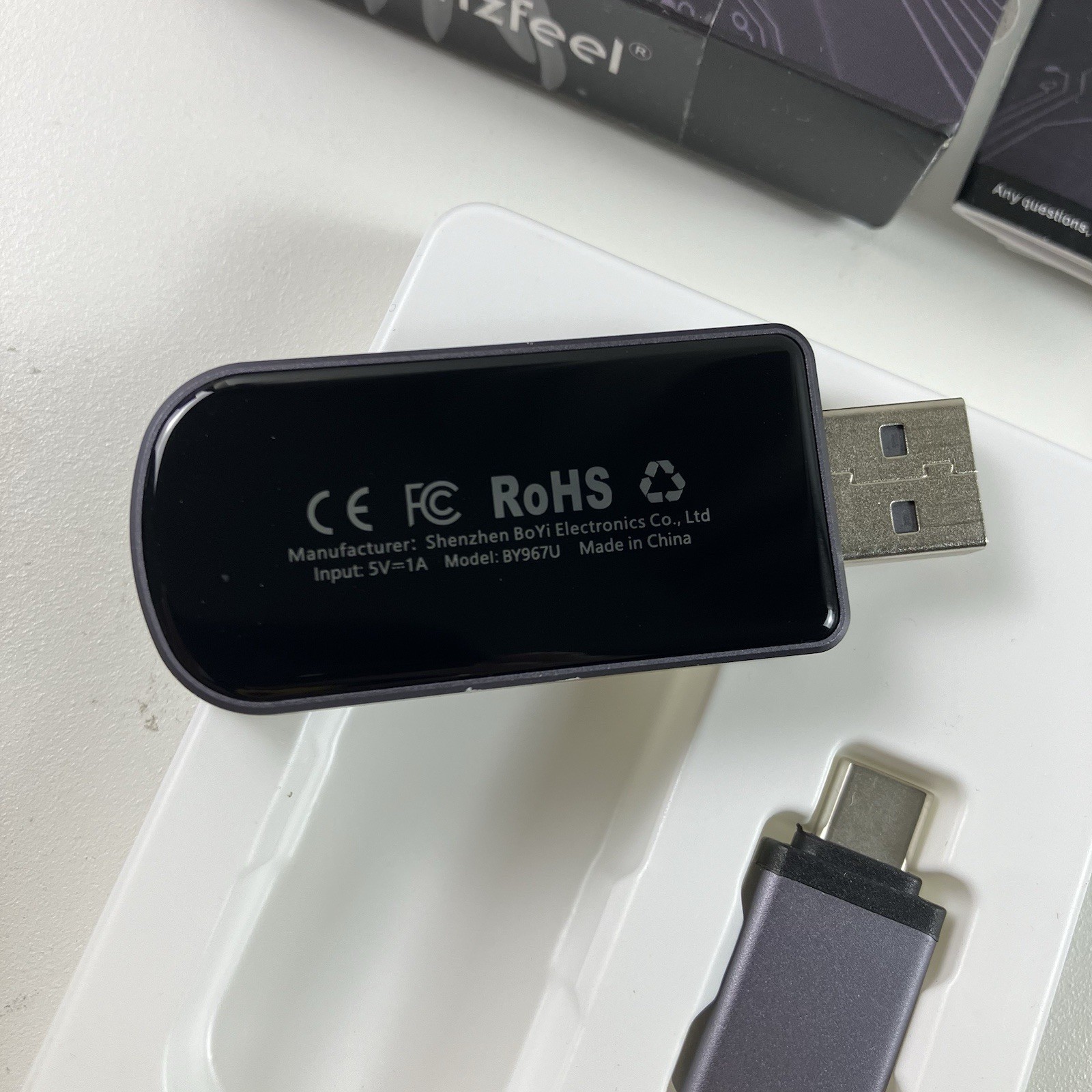 Amzfeel Wireless CarPlay Adapter Mini Edition Converts Wired to Wireless CarPlay