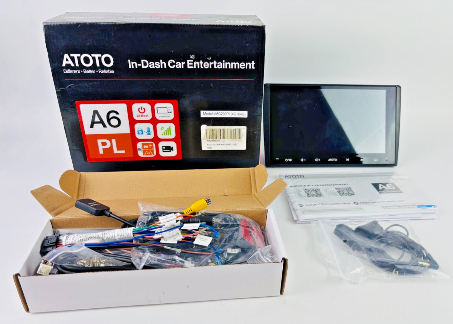 ATOTOZONE A6PF Plus 9inch QLED Car Stereo 8-Core 4G+64G QLED Android