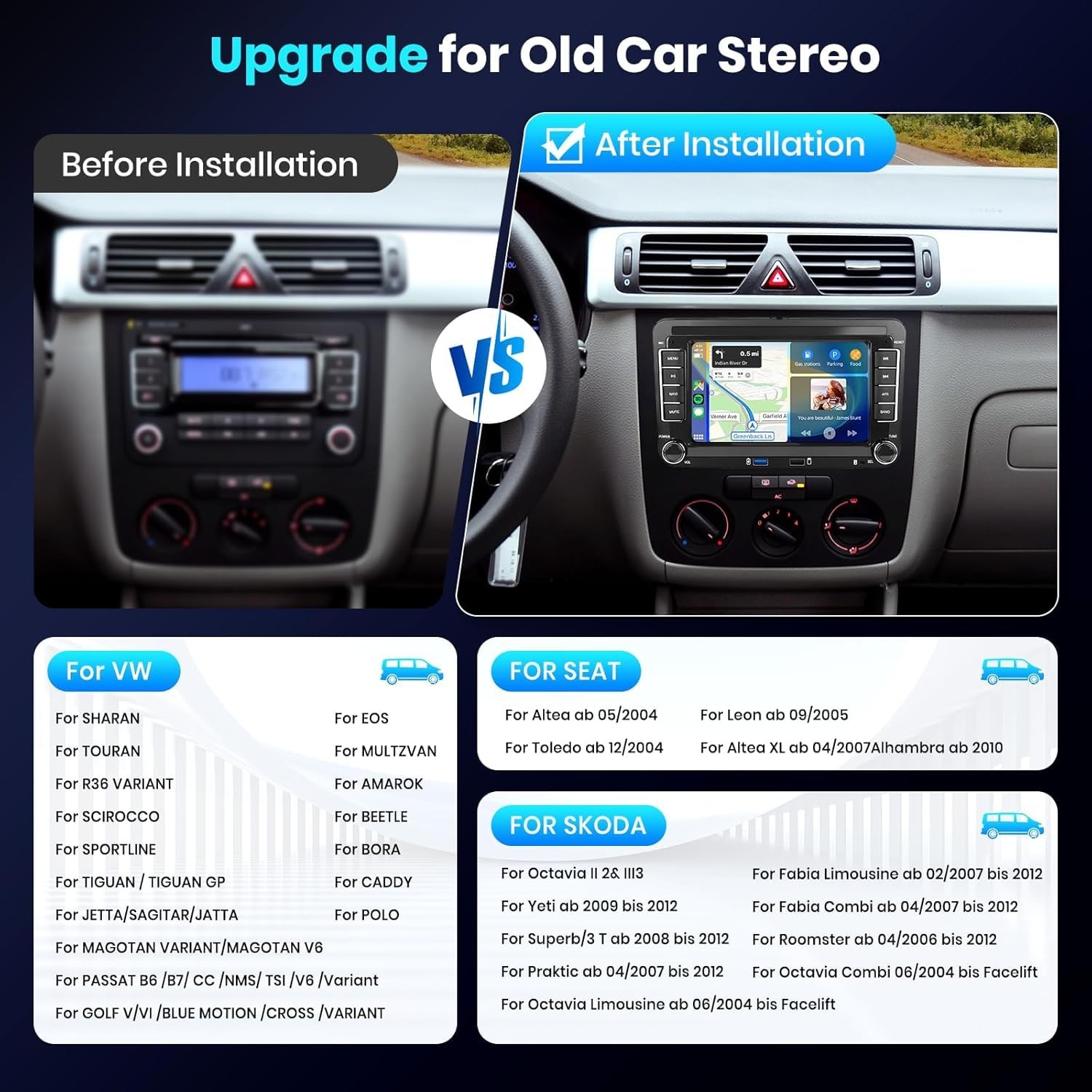 2G+64G for VW Passat Jetta Tiguan Golf MK5 MK6 T5 Polo Car Radio Stereo…