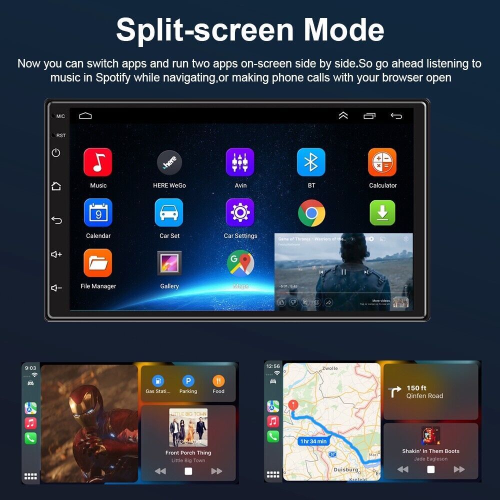 Apple CarPlay Car Radio Stereo For 2016-2020 Honda Civic GPS WiFi BT Android 15