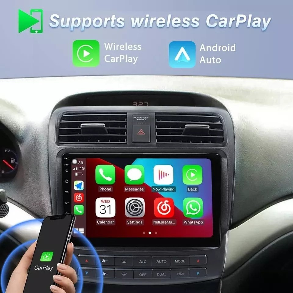 10″ For Acura TSX 2004-2008 Car Radio Stereo GPS Navigation Carplay Screen 4+32G