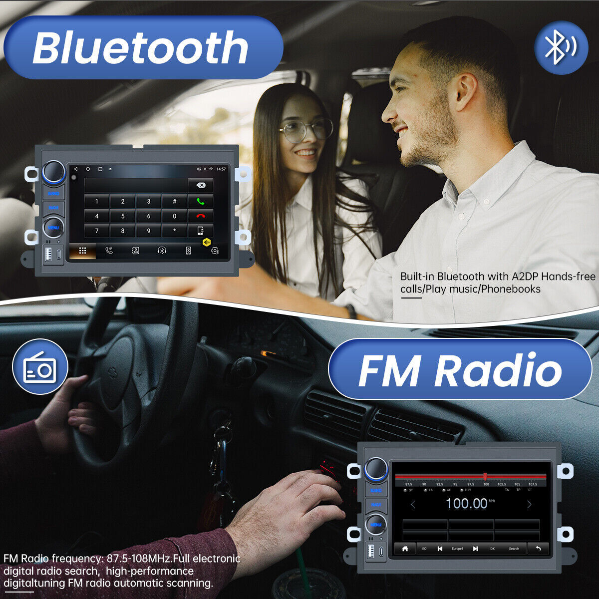 4G+64G For Ford F150 2004-2008 Apple Carplay Android Car Stereo Radio 5GWiFi GPS