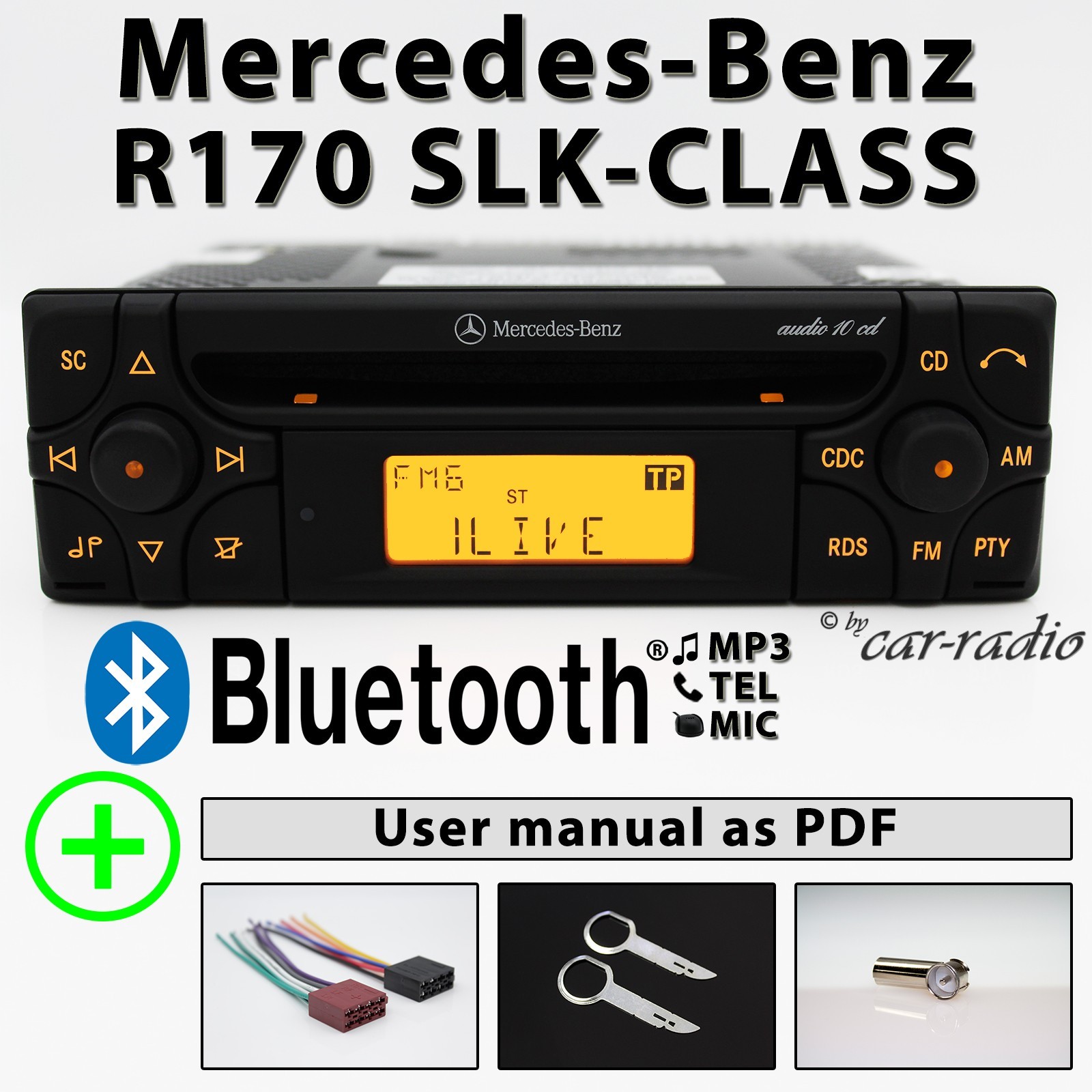 Mercedes R170 Car Stereo Bluetooth Radio Audio 10 CD MF2910 OEM Genuine SLK W170