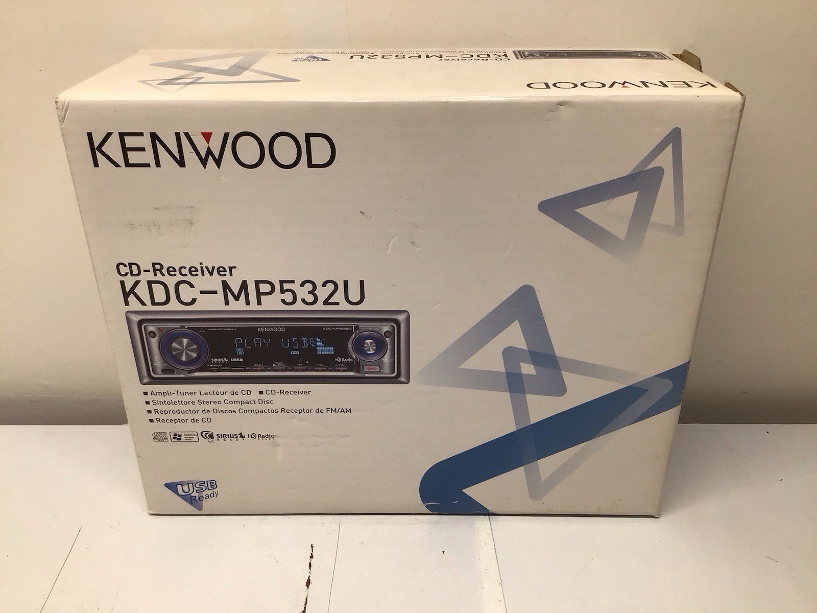 Kenwood KDC-MP532U CD Player/USB In Dash Receiver Complete W/Remote, Manual, Box