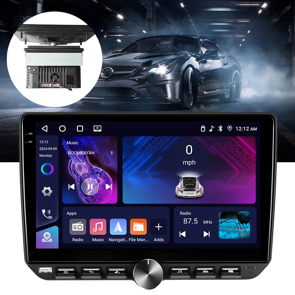 Multimedia Player 10Inch Universal Android 15 Car Stereo Radio Wireless Carplay
