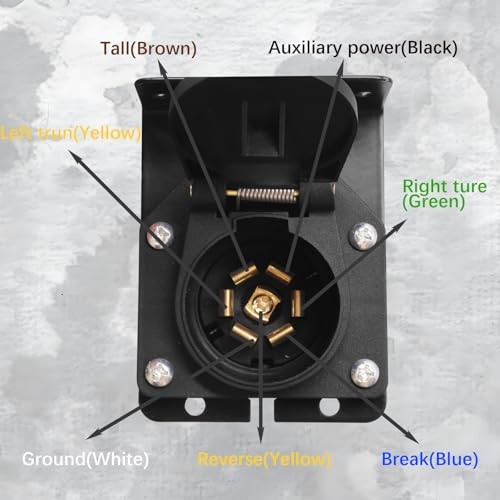 7 Pin Trailer Plug 7 Way Truck Electrical Wiring Harness Connector