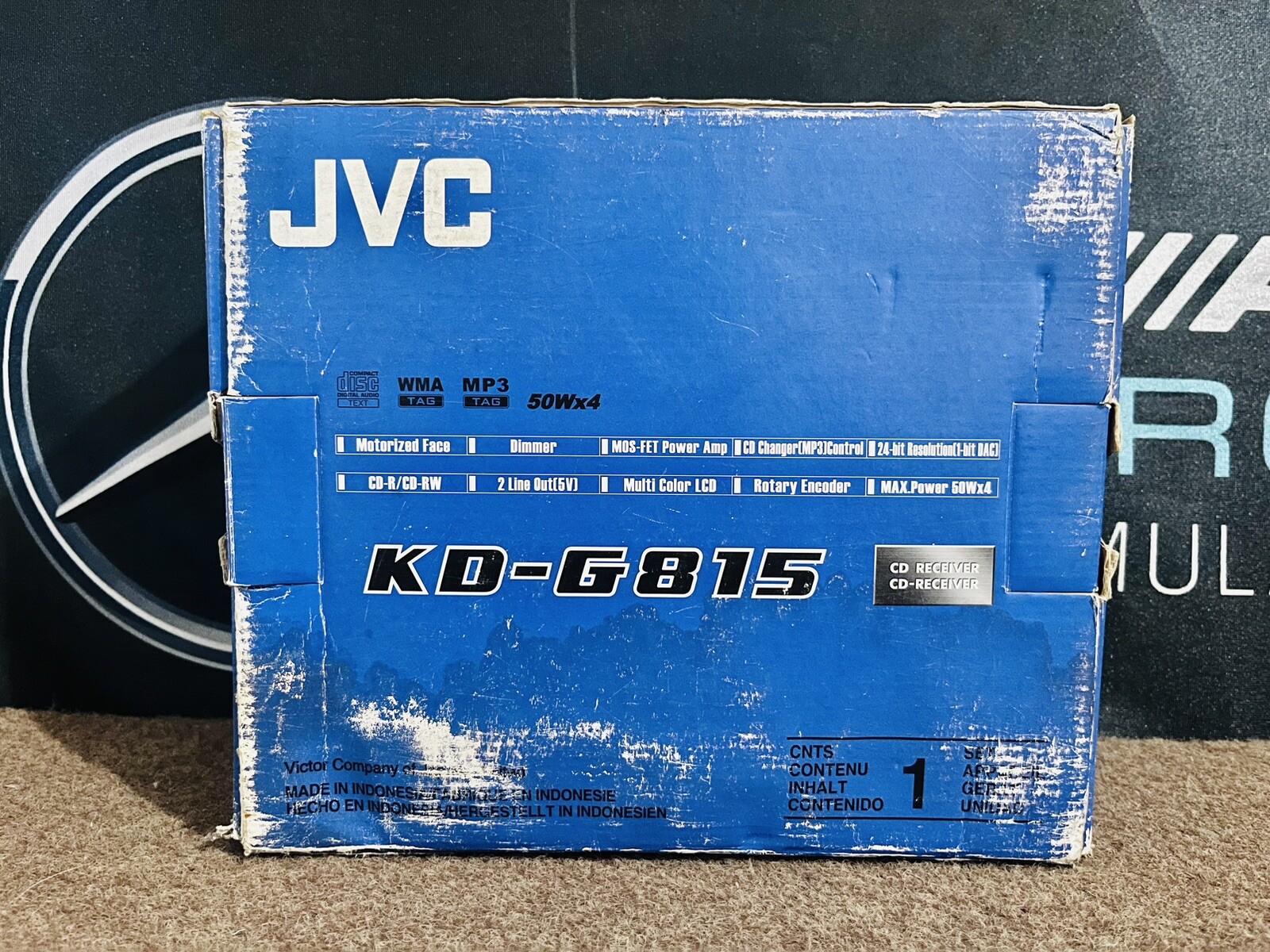 New JVC KD-G815 Car Radio CD Receiver WMA/Mp3 50Wx4 OldTimer