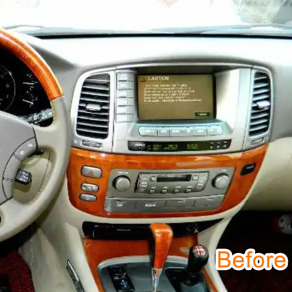 Multimedia Video Player Android 14 For Lexus LX470 2002-2007 Tesla Screen GPS BT