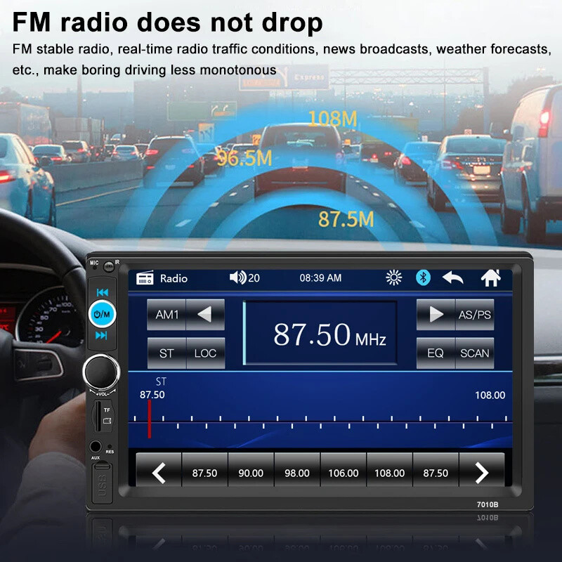 7” Double 2Din Android 12 Car Radio GPS WIFI BT Carplay Touch Screen Stereo+Cam